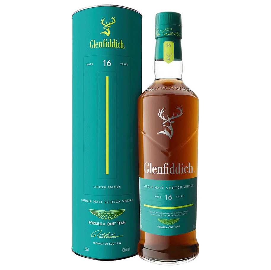 Glenfiddich 16 Year Old Aston Martin F1 Limited Edition Whisky 700mL