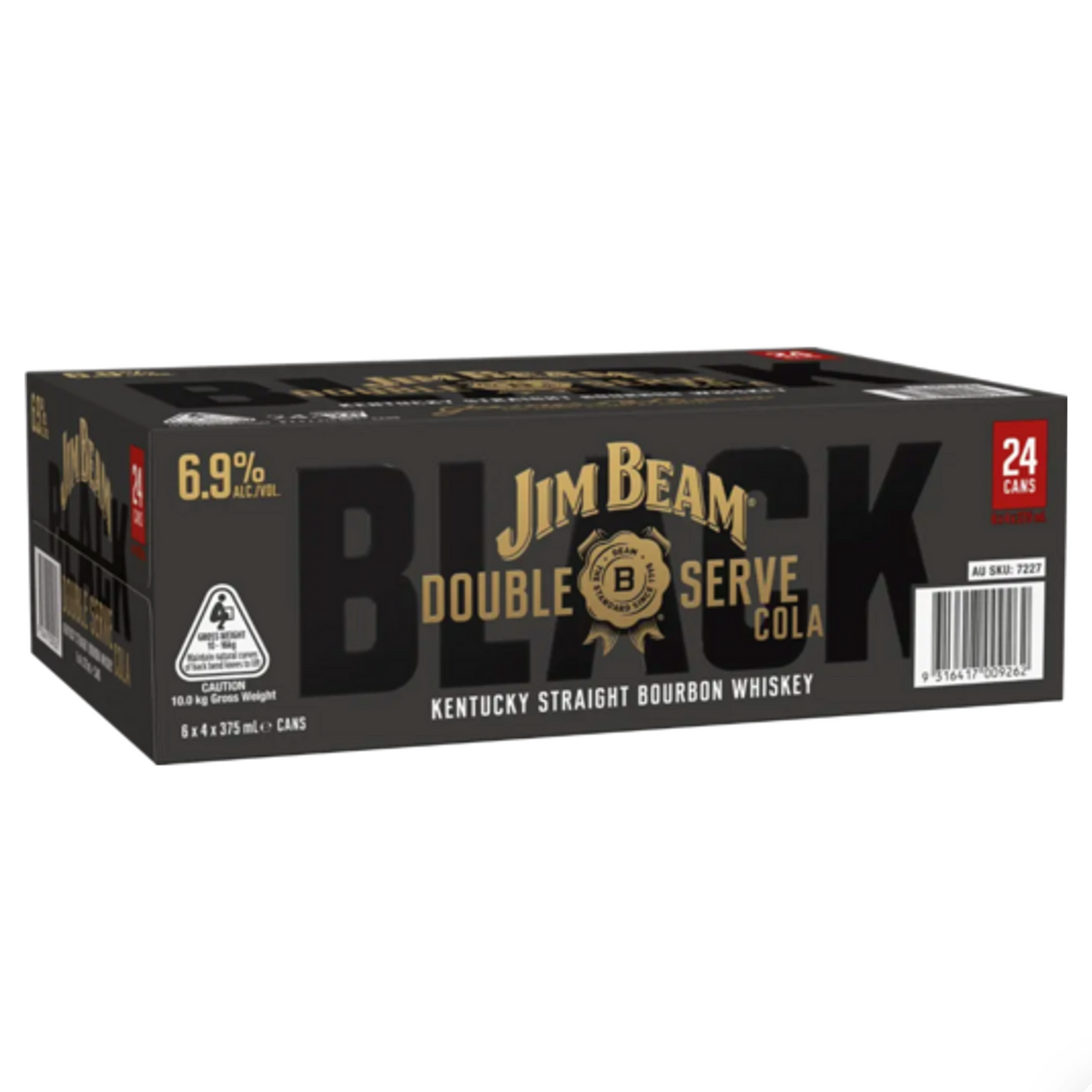 Jim Beam Black Double Serve & Cola Can 375mL