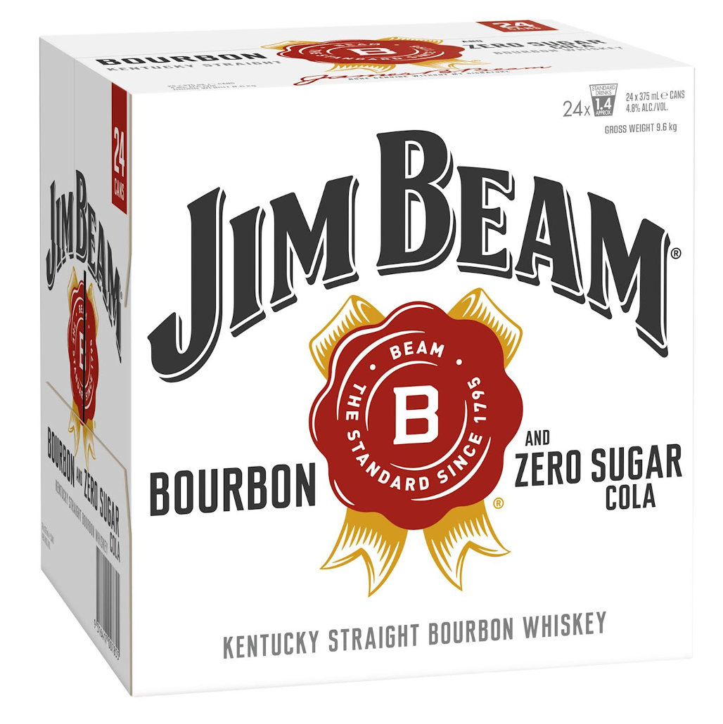Jim Beam White Label & Zero Cola Can 375mL