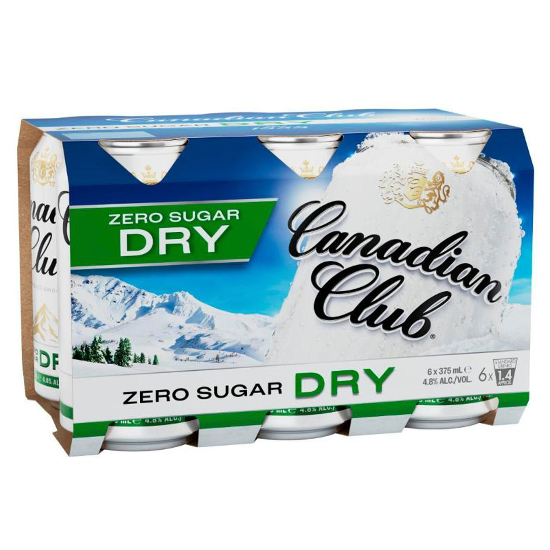 Canadian Club Whisky & Zero Sugar Dry Can 375mL