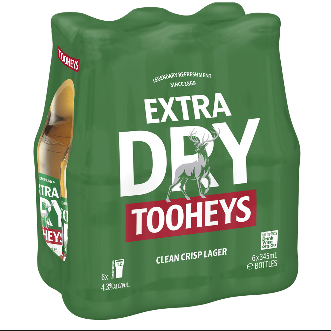 Tooheys Extra Dry Bottle 345mL