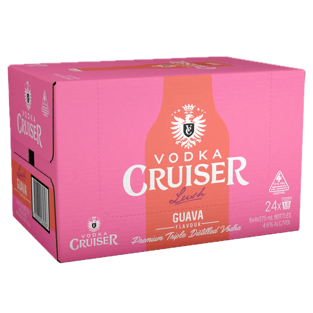 Vodka Cruiser Lush Guava Bottle 275mL