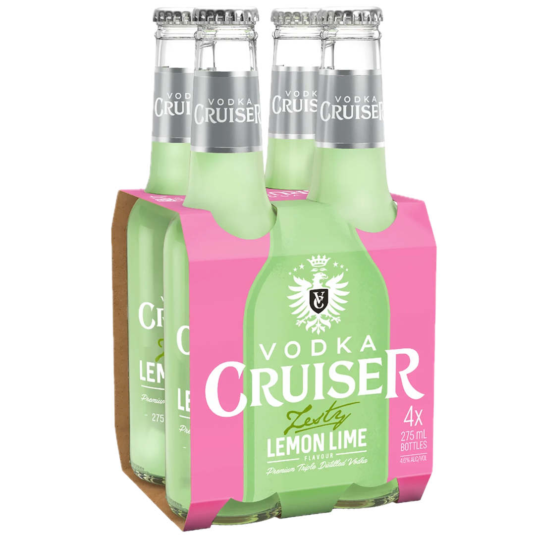 Vodka Cruiser Zesty Lemon Lime Bottle 275mL