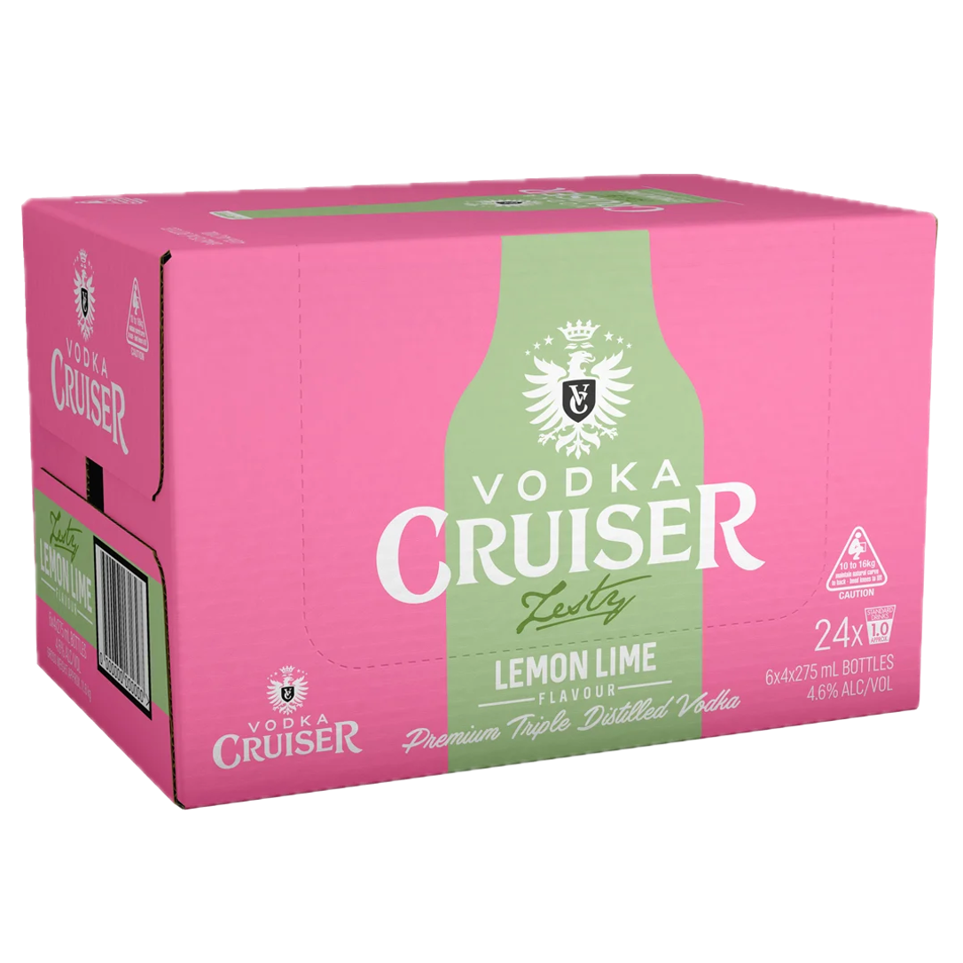 Vodka Cruiser Zesty Lemon Lime Bottle 275mL