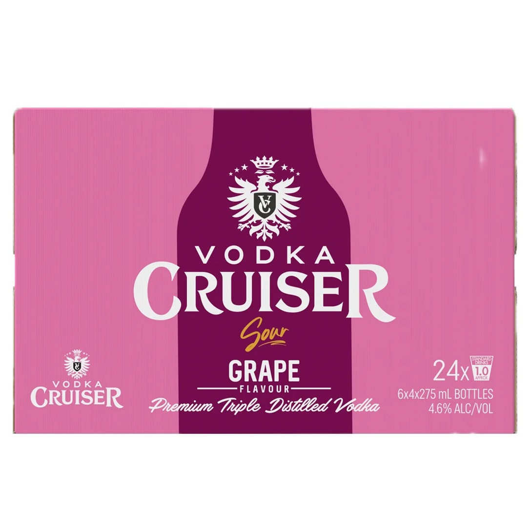 Vodka Cruiser Sour Grape Bottle 275mL