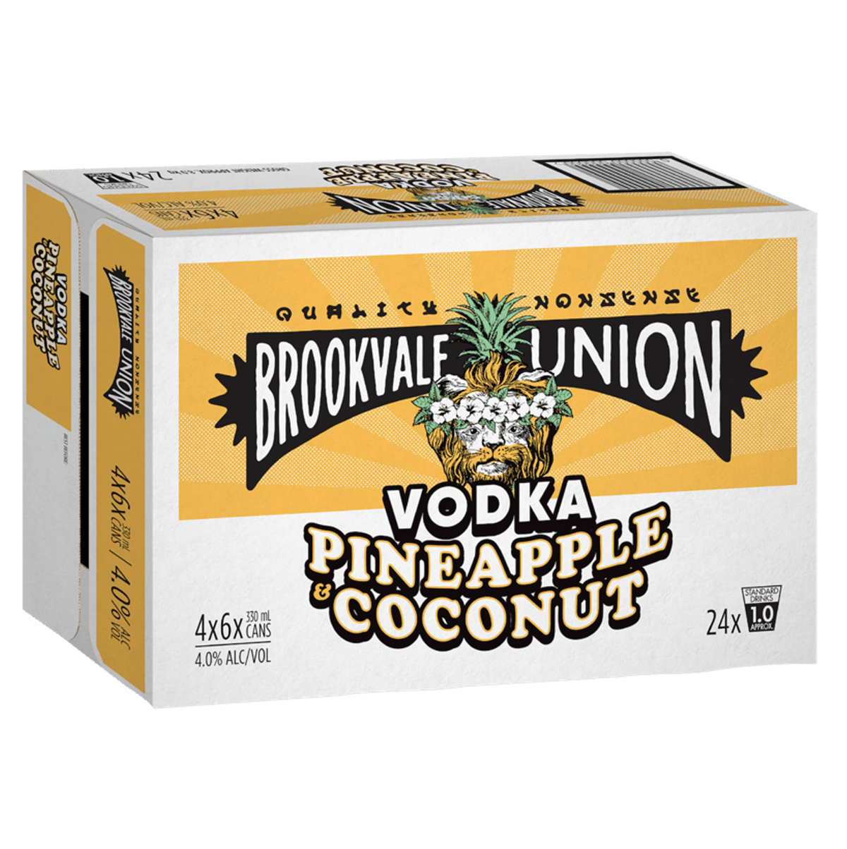 Brookvale Union Vodka Pineapple & Coconut Can 330mL