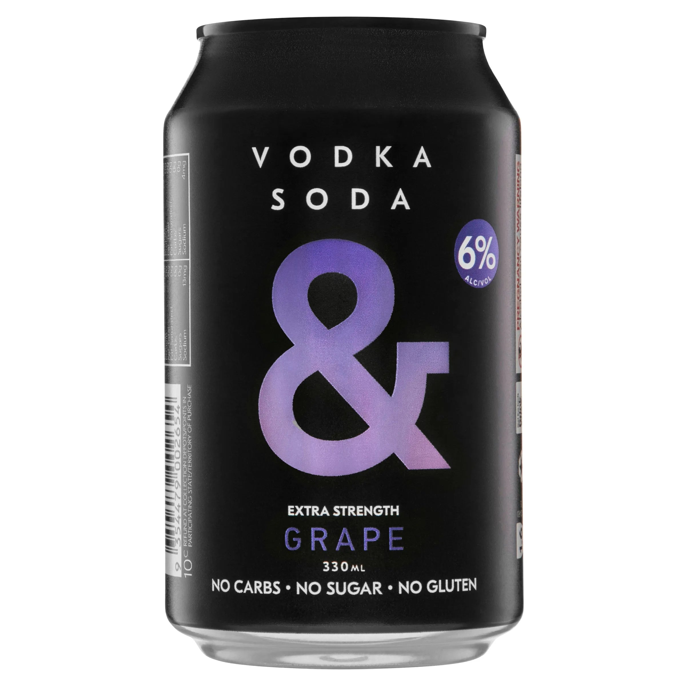 Ampersand Vodka Soda & Grape 6% Can 330mL - Harry's Liquor