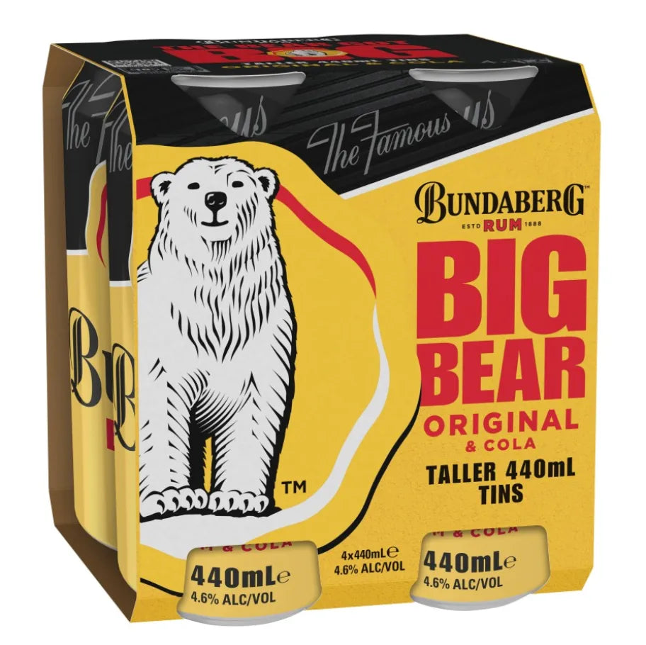 Big Bear Bundaberg U.P Rum & Cola Can 440mL - Harry's Liquor