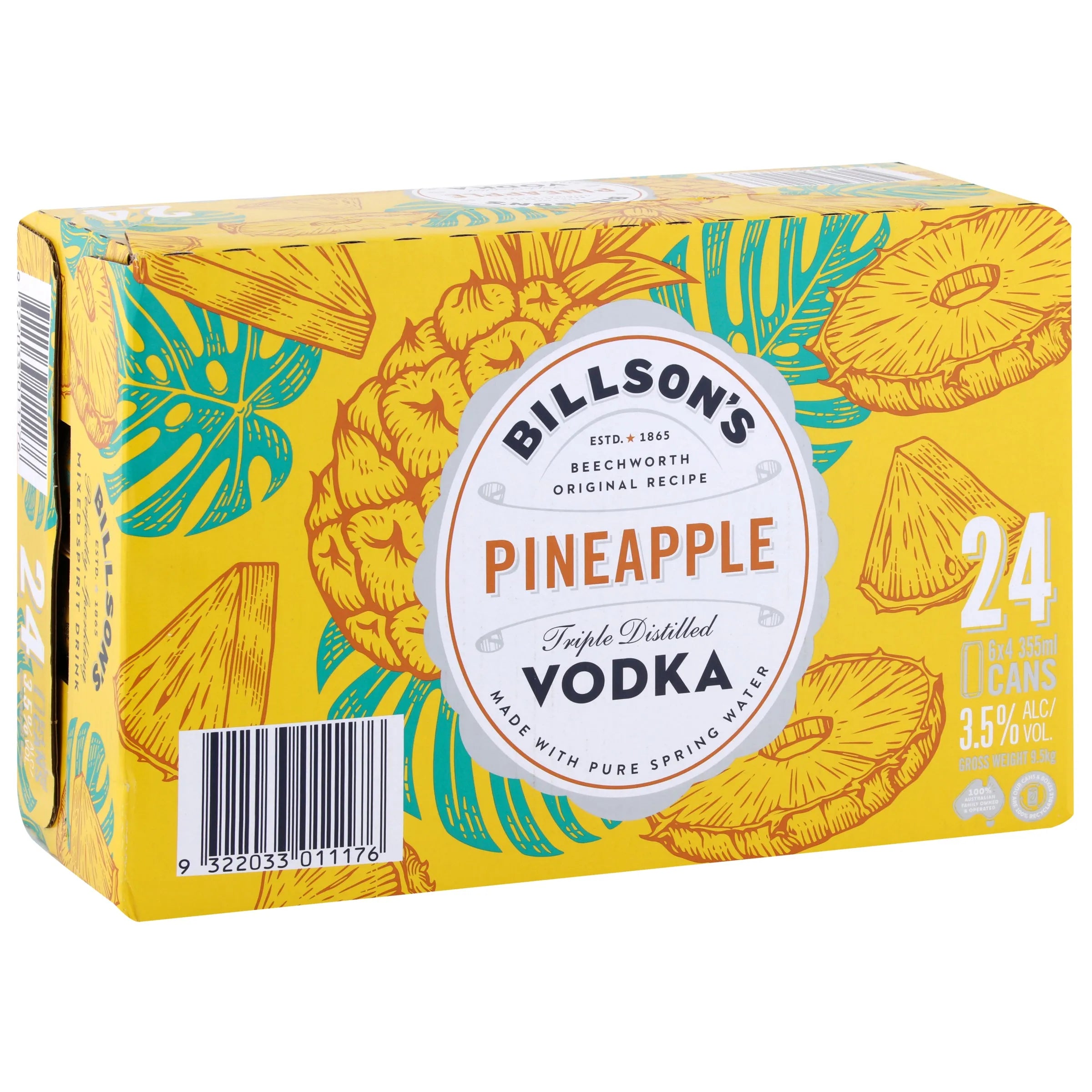 Billson's Vodka Pineapple Can 355mL - Harry's Liquor