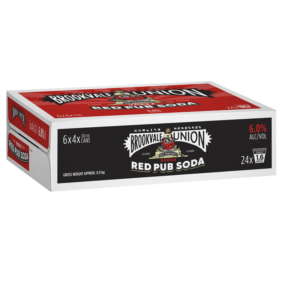Brookvale Union Vodka Red Pub Soda 6% Can 330mL
