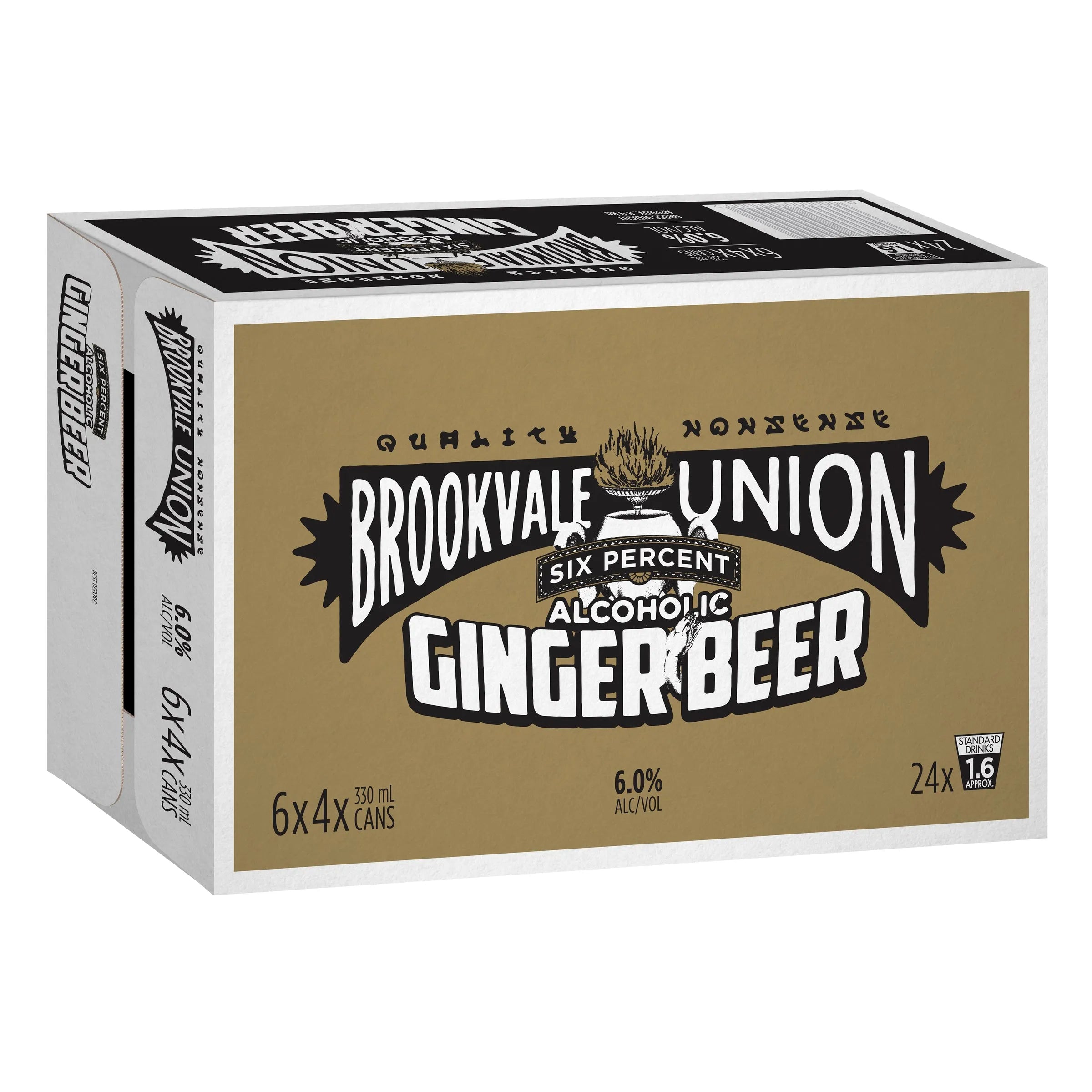 Brookvale Union Alcoholic Ginger Beer 6% Can 330mL - Harry's Liquor