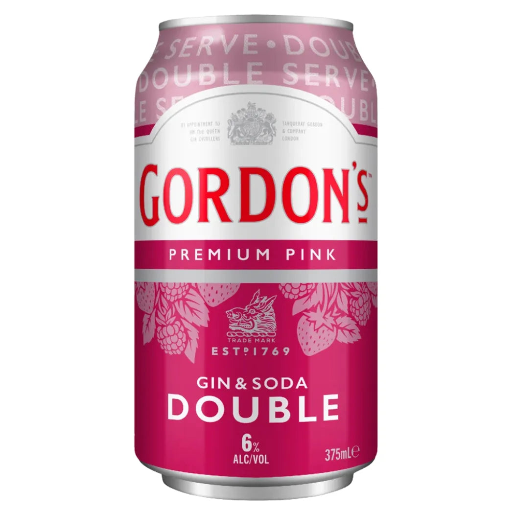 Gordon's Pink Gin & Soda Double Serve Can 375mL - Harry's Liquor