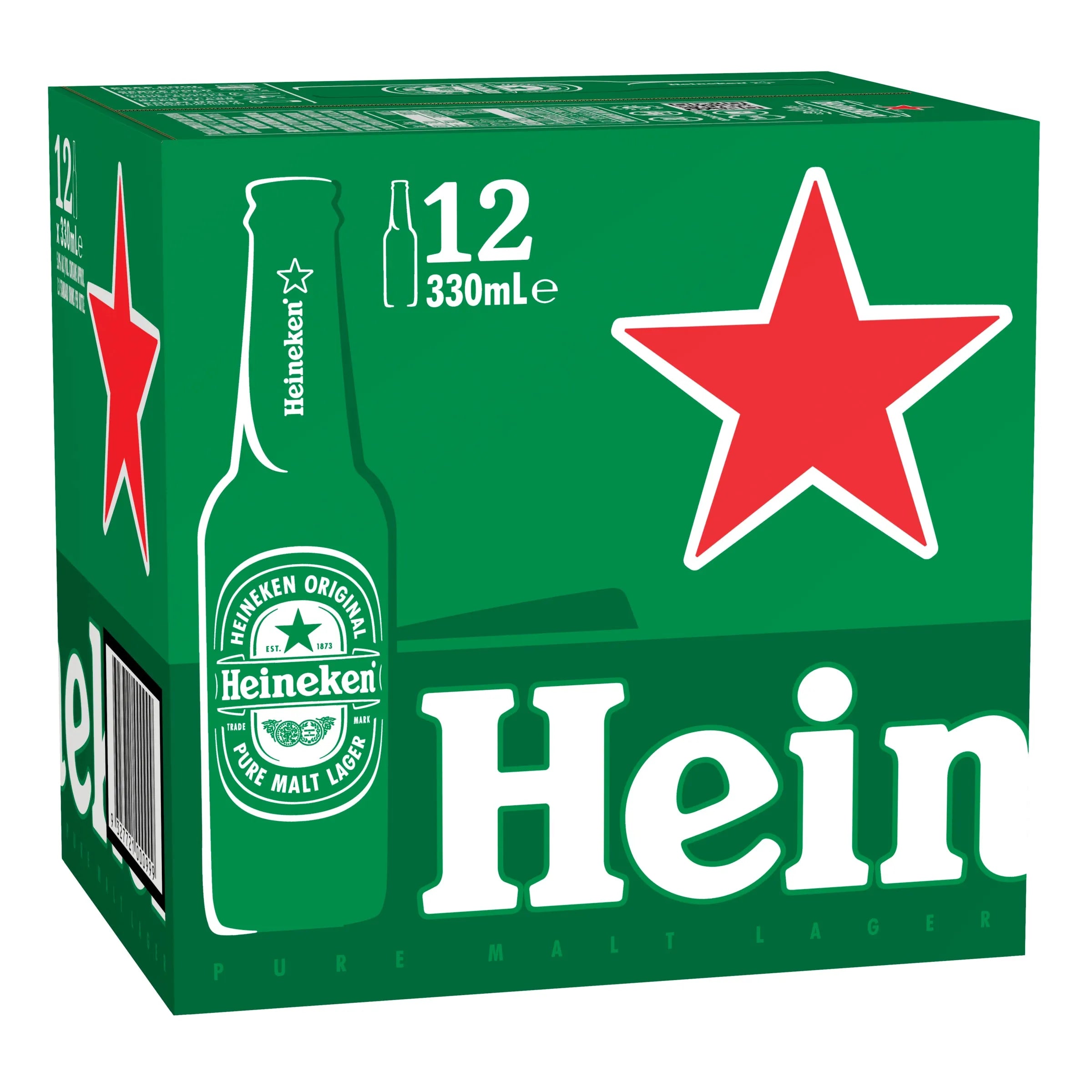 Heineken Lager 12 Pack Bottle 330mL - Harry's Liquor