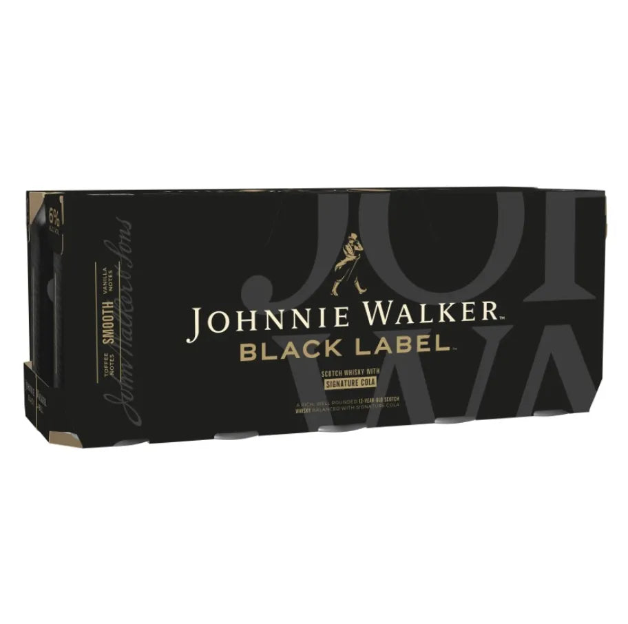 Johnnie Walker Black Label & Signature Cola 6% 10 Pack Can 375mL - Harry's Liquor