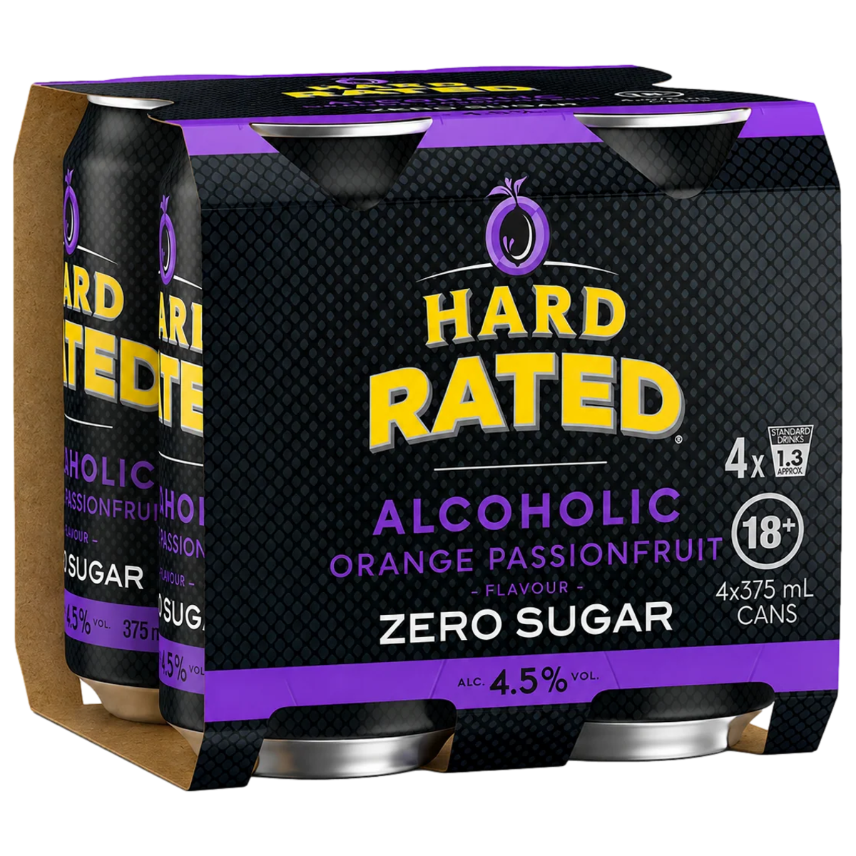 Hard Rated Orange Passionfruit Zero Sugar Can 375mL