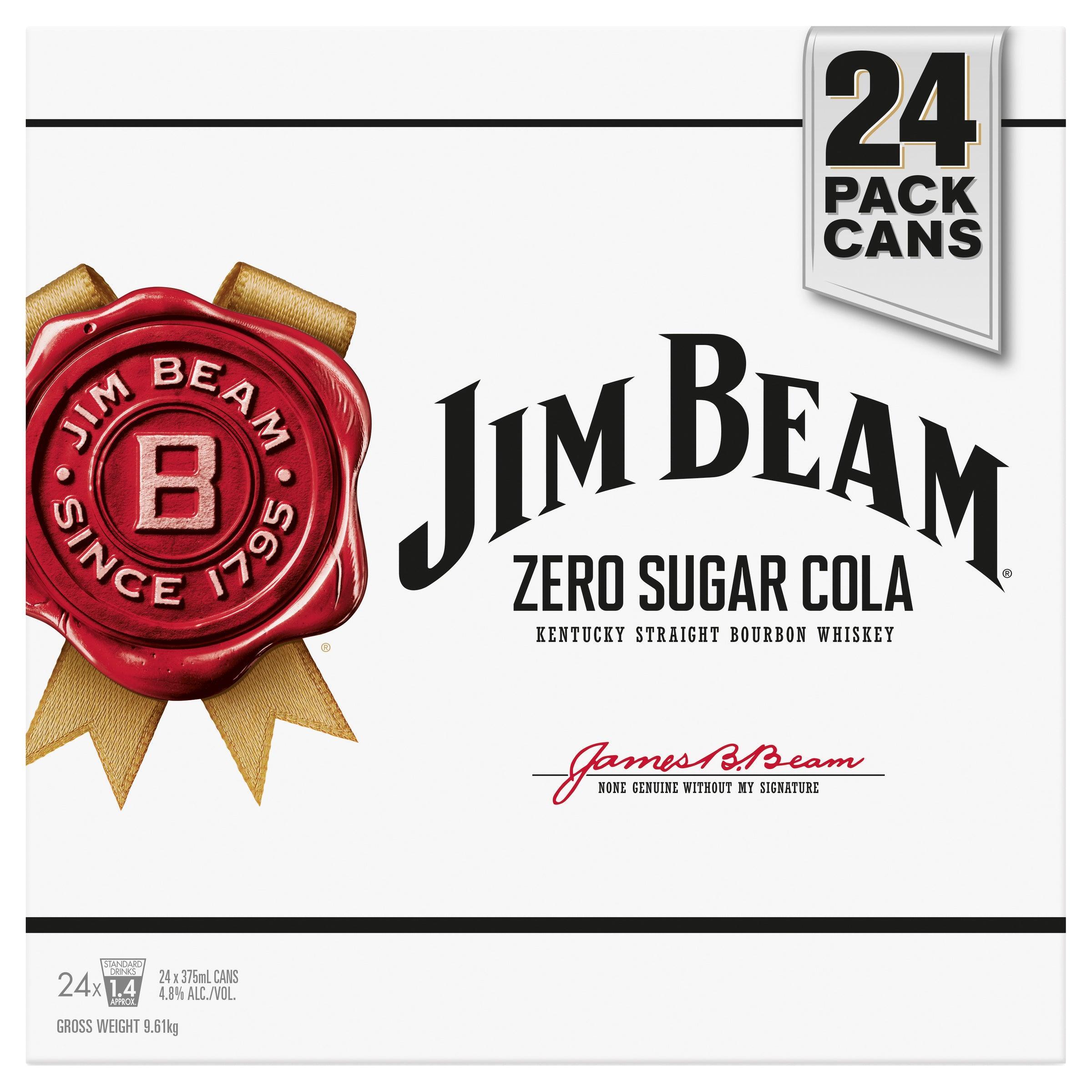 Jim Beam White Label & Zero Cola Can 375mL - Harry's Liquor