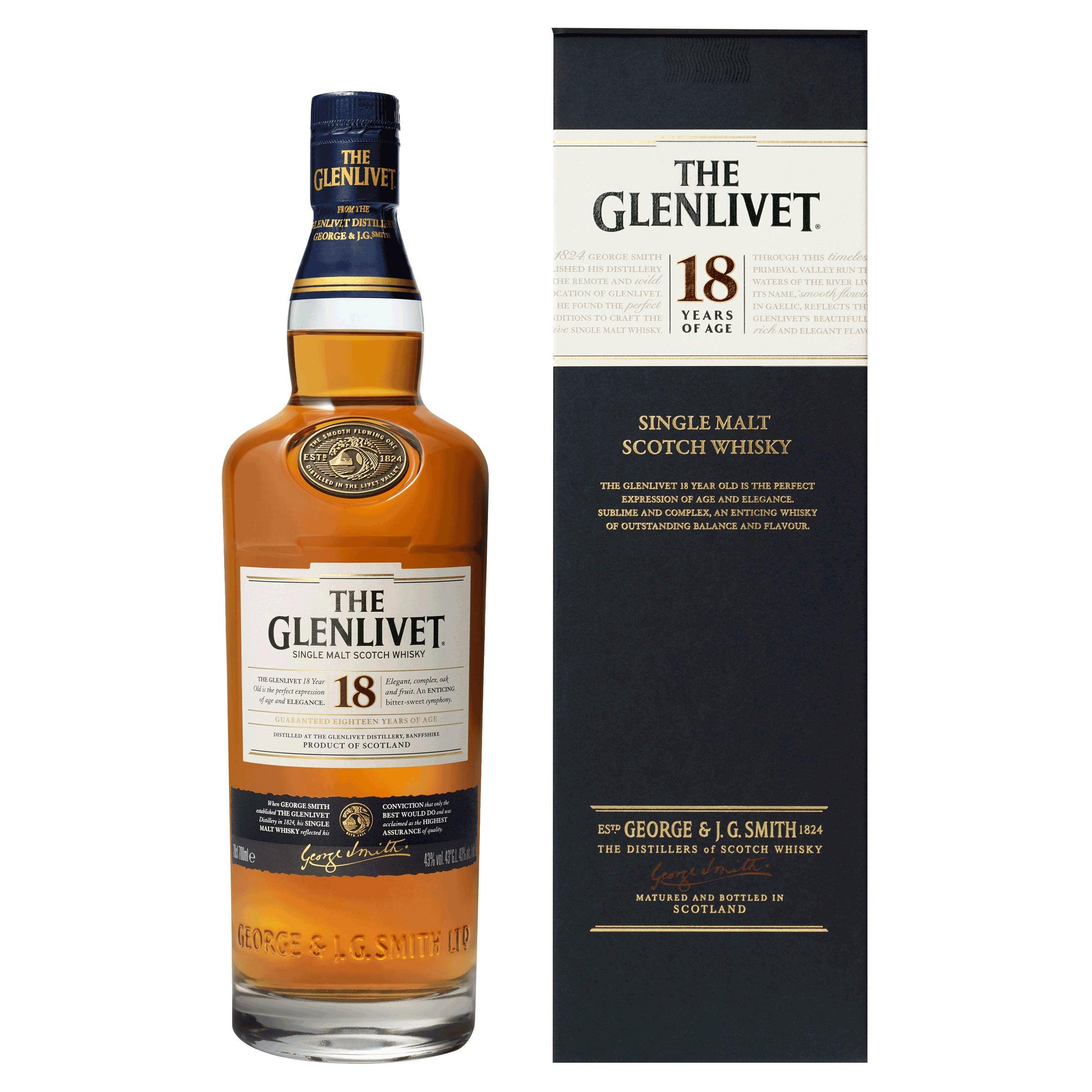 The Glenlivet 18 Year Old Single Malt Scotch Whisky 700mL - Harry's Liquor
