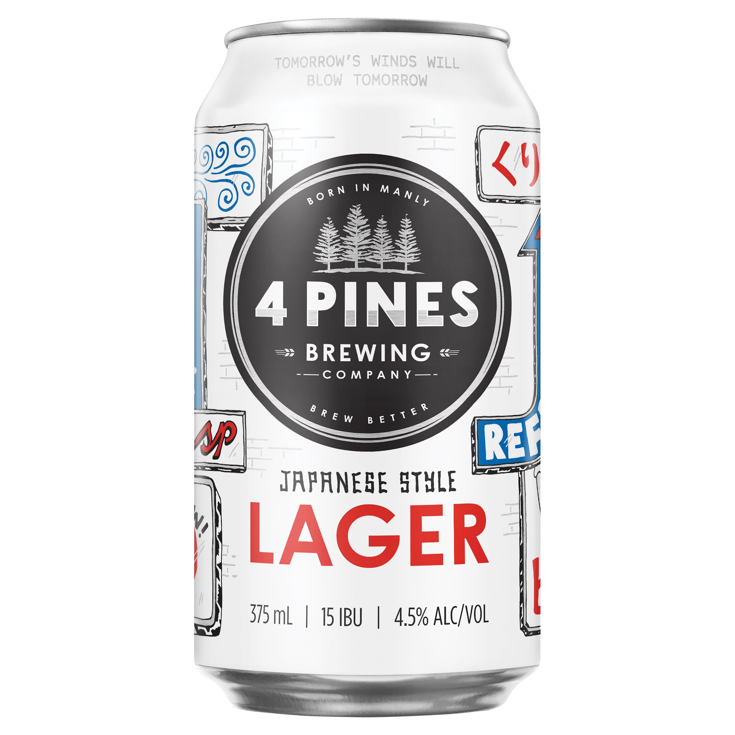 4 Pines Japanese Lager Can 375mL