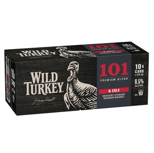 Wild Turkey 101 Bourbon & Cola 10 Pack Can 375mL