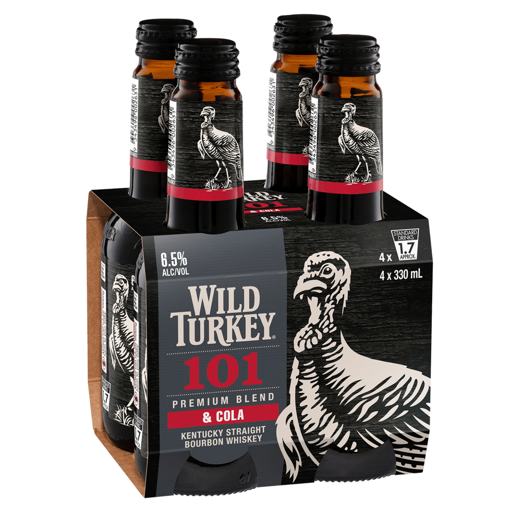 Wild Turkey 101 Bourbon & Cola Bottle 330mL