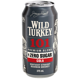 Wild Turkey 101 Bourbon & Zero Sugar Cola Can 375mL