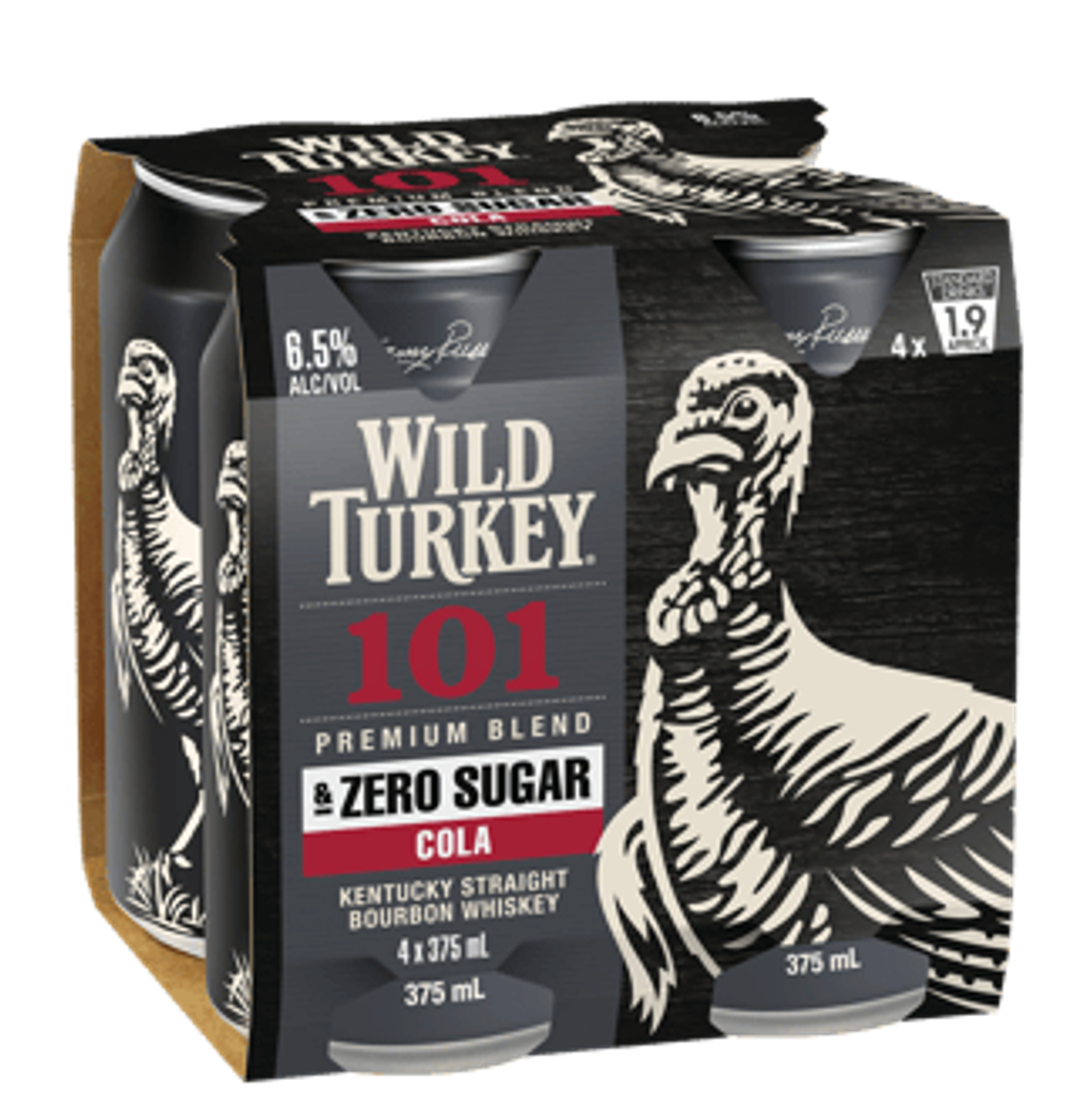 Wild Turkey 101 Bourbon & Zero Sugar Cola Can 375mL