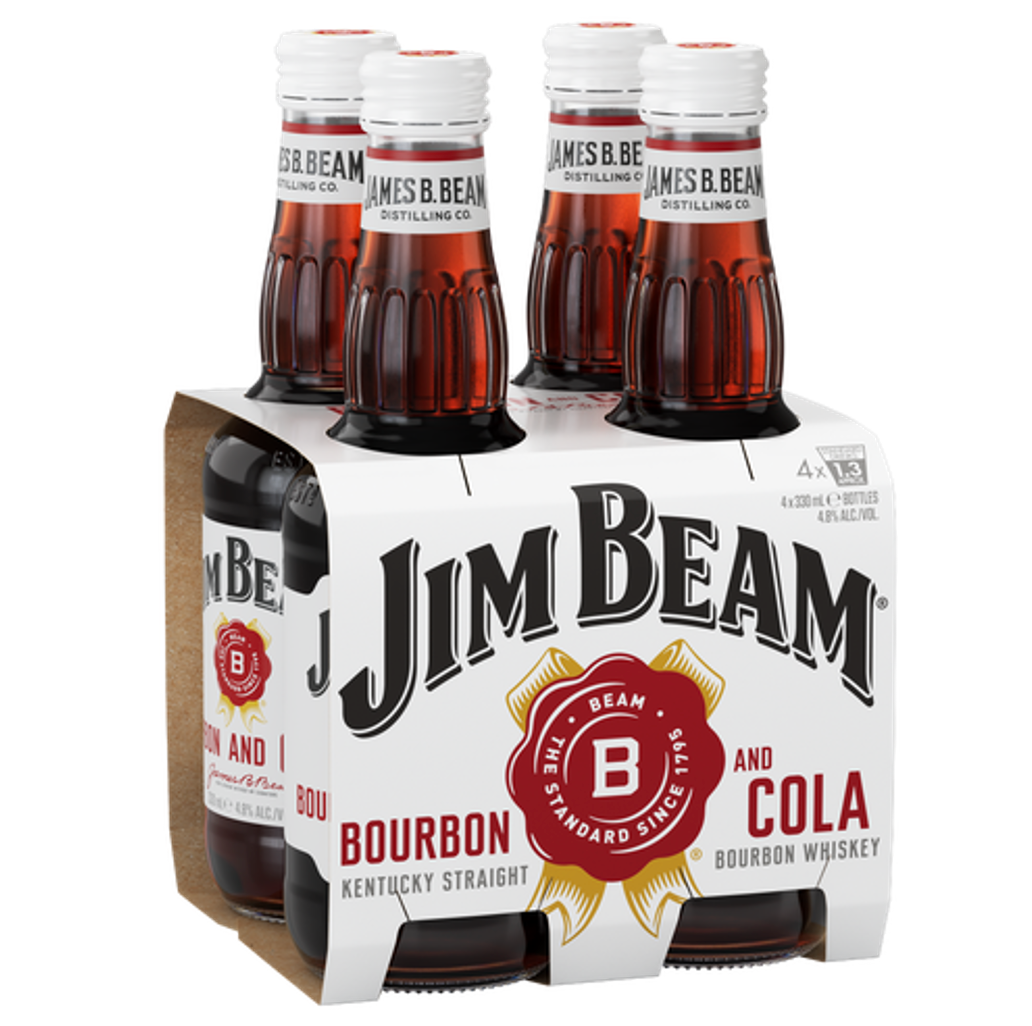 Jim Beam White Label Bourbon & Cola Bottle 330mL