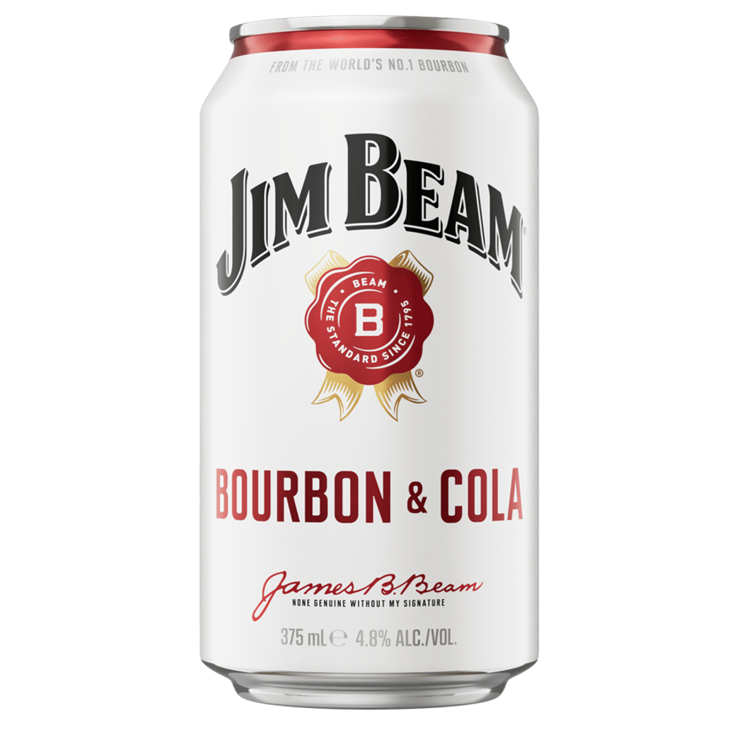 Jim Beam White Label Bourbon & Cola Can 375mL