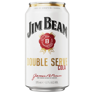 Jim Beam Double Serve & Cola Can 375mL