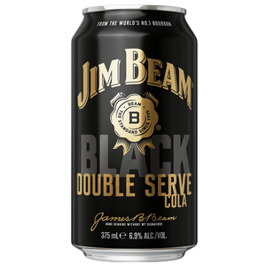 Jim Beam Black Double Serve & Cola Can 375mL