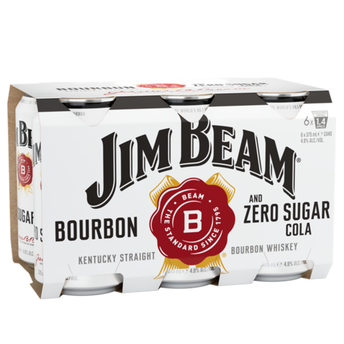 Jim Beam White Label & Zero Cola Can 375mL