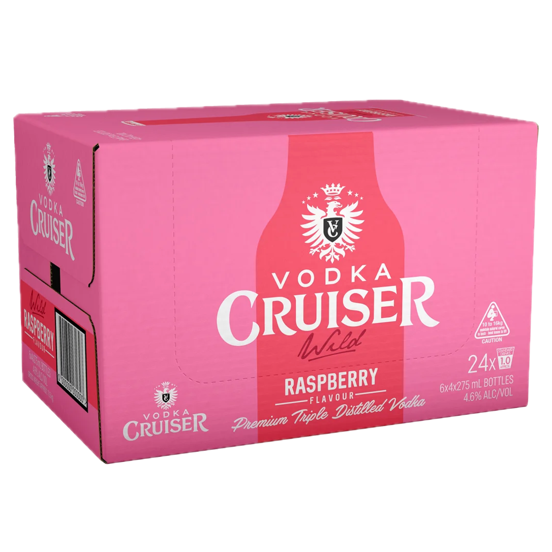Vodka Cruiser Wild Raspberry Bottle 275mL