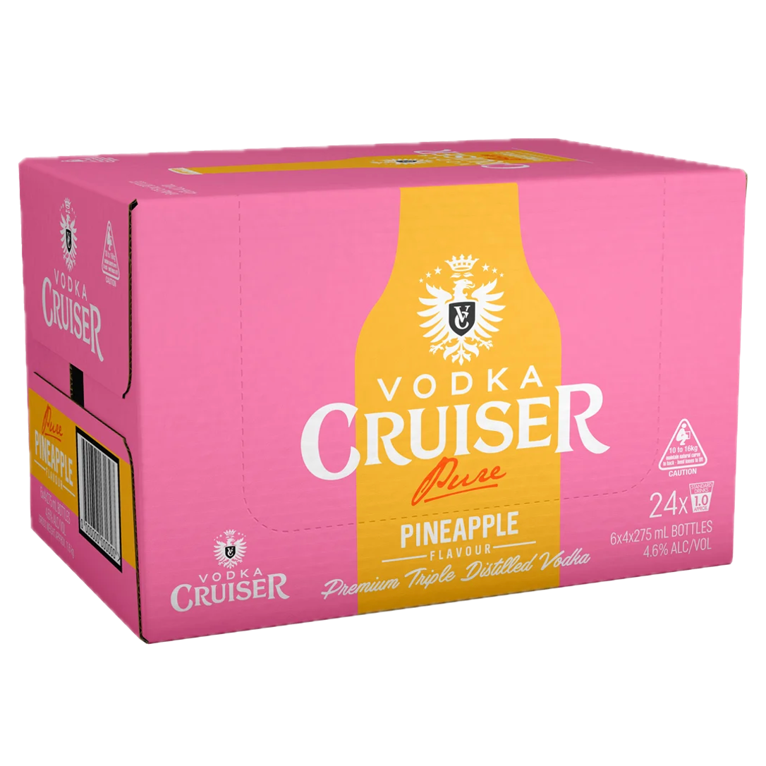 Vodka Cruiser Pure Pineapple Bottle 275mL