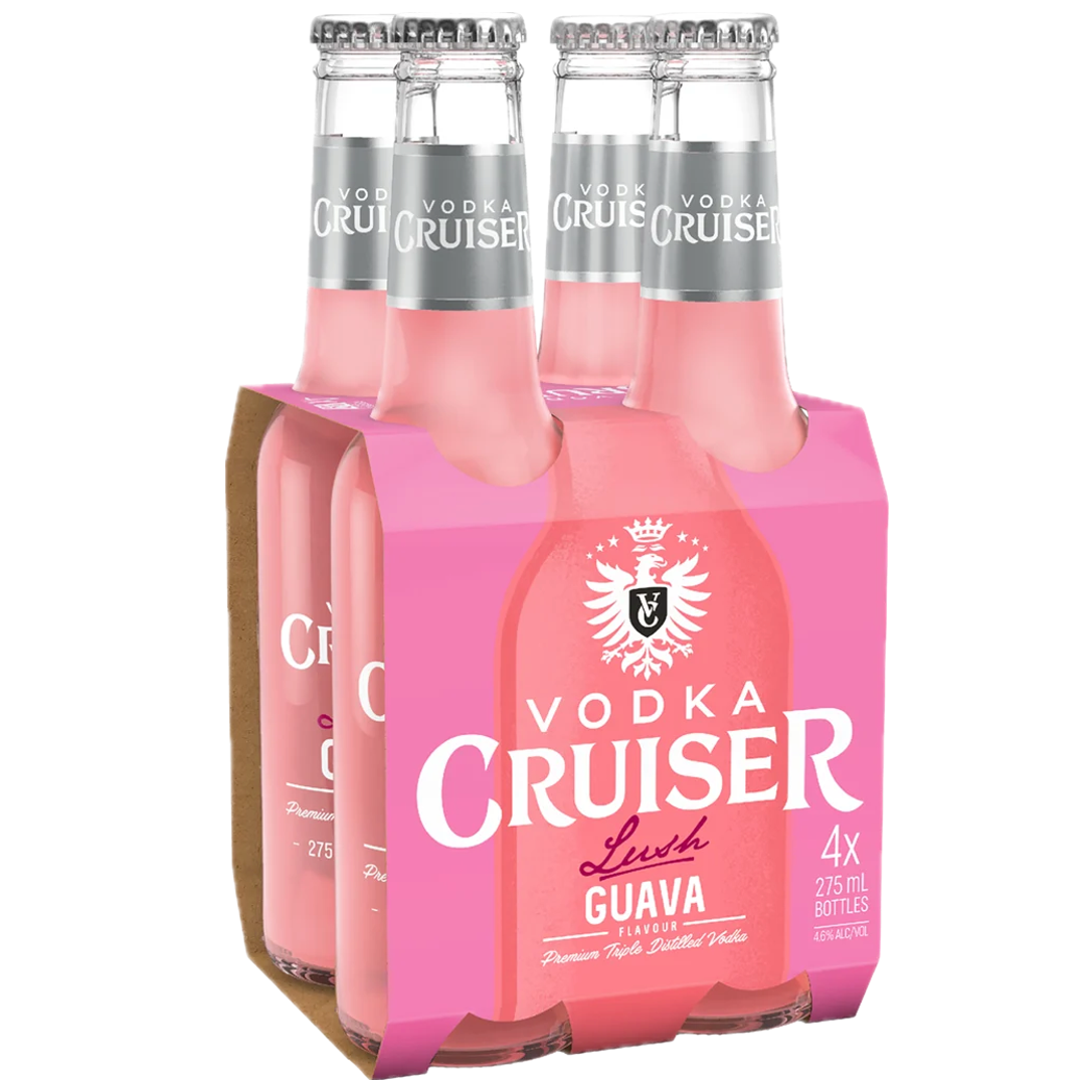Vodka Cruiser Lush Guava Bottle 275mL