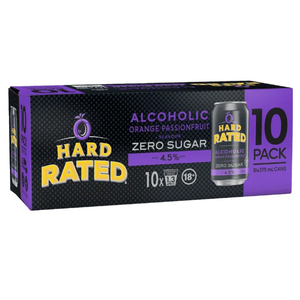 Hard Rated Orange Passionfruit Zero Sugar 10 Pack Can 375mL