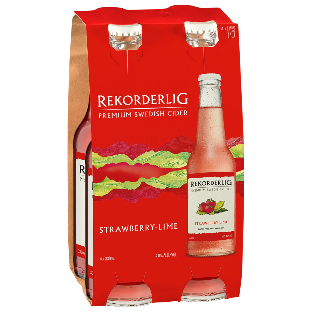 Rekorderlig Strawberry Lime Cider Bottle 330mL