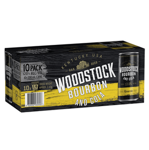 Woodstock Bourbon & Cola 12% 10 Pack Can 200mL