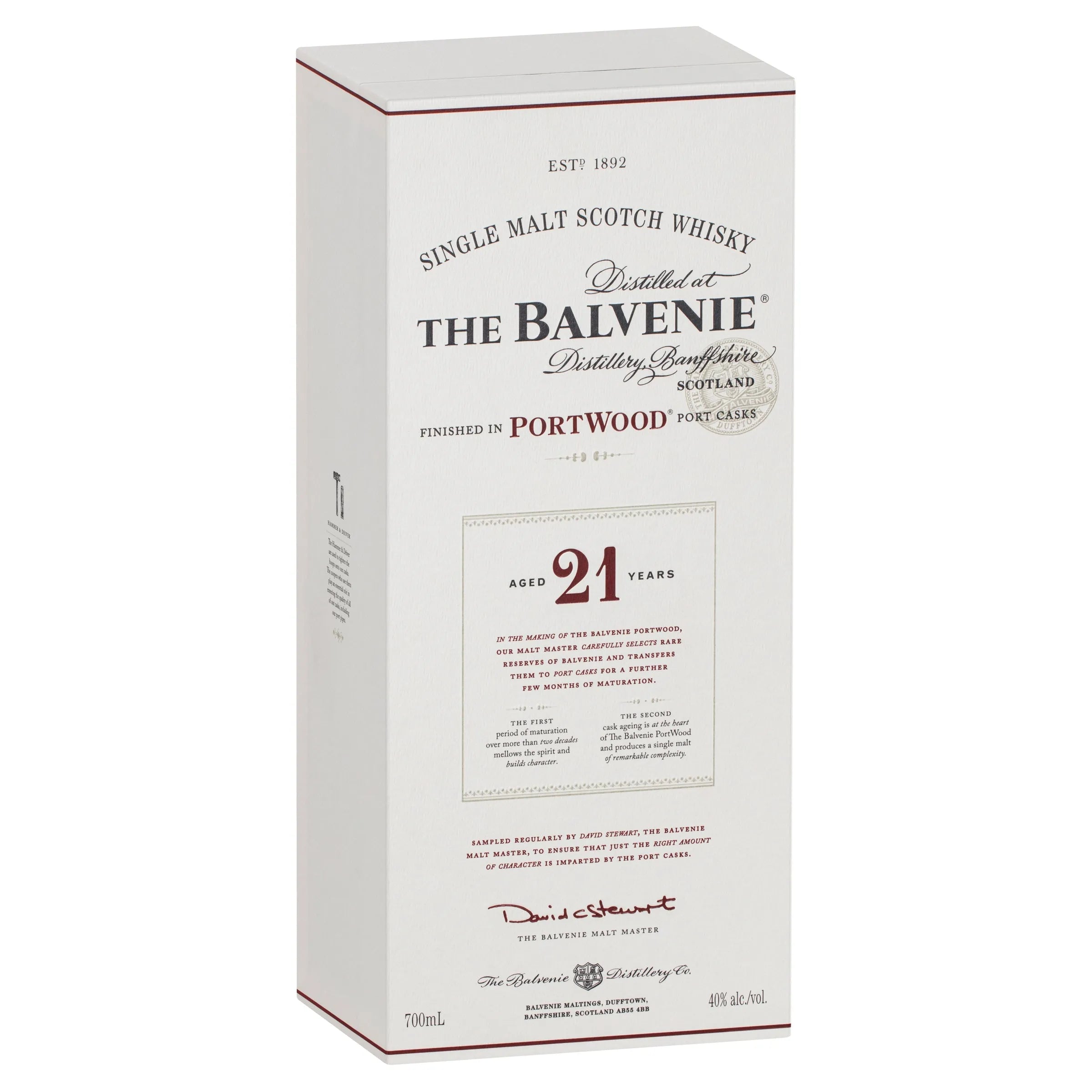The Balvenie 21 Year Old Portwood Single Malt Scotch Whisky 700mL