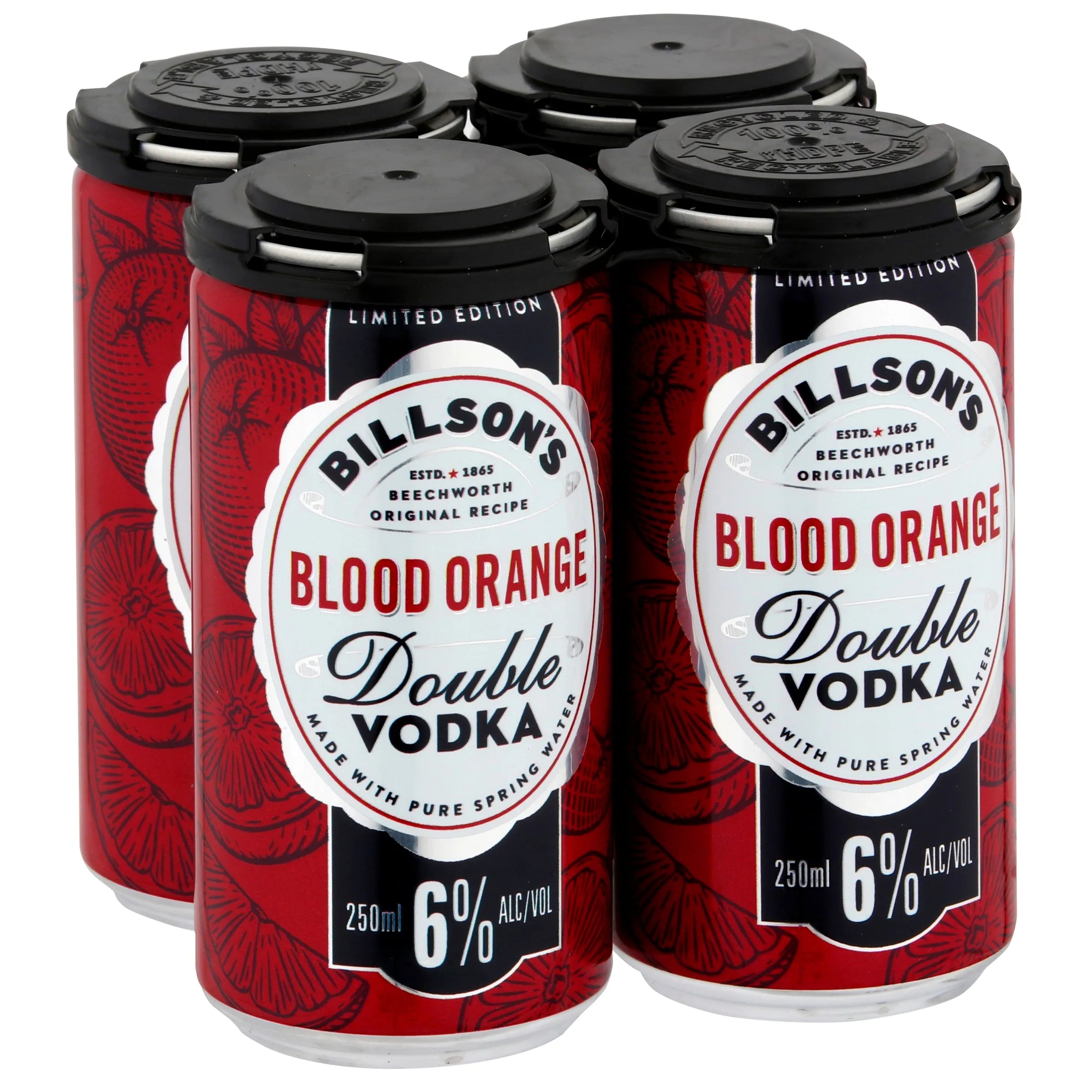 Billson's Vodka Blood Orange 6% Can 250mL - Harry's Liquor
