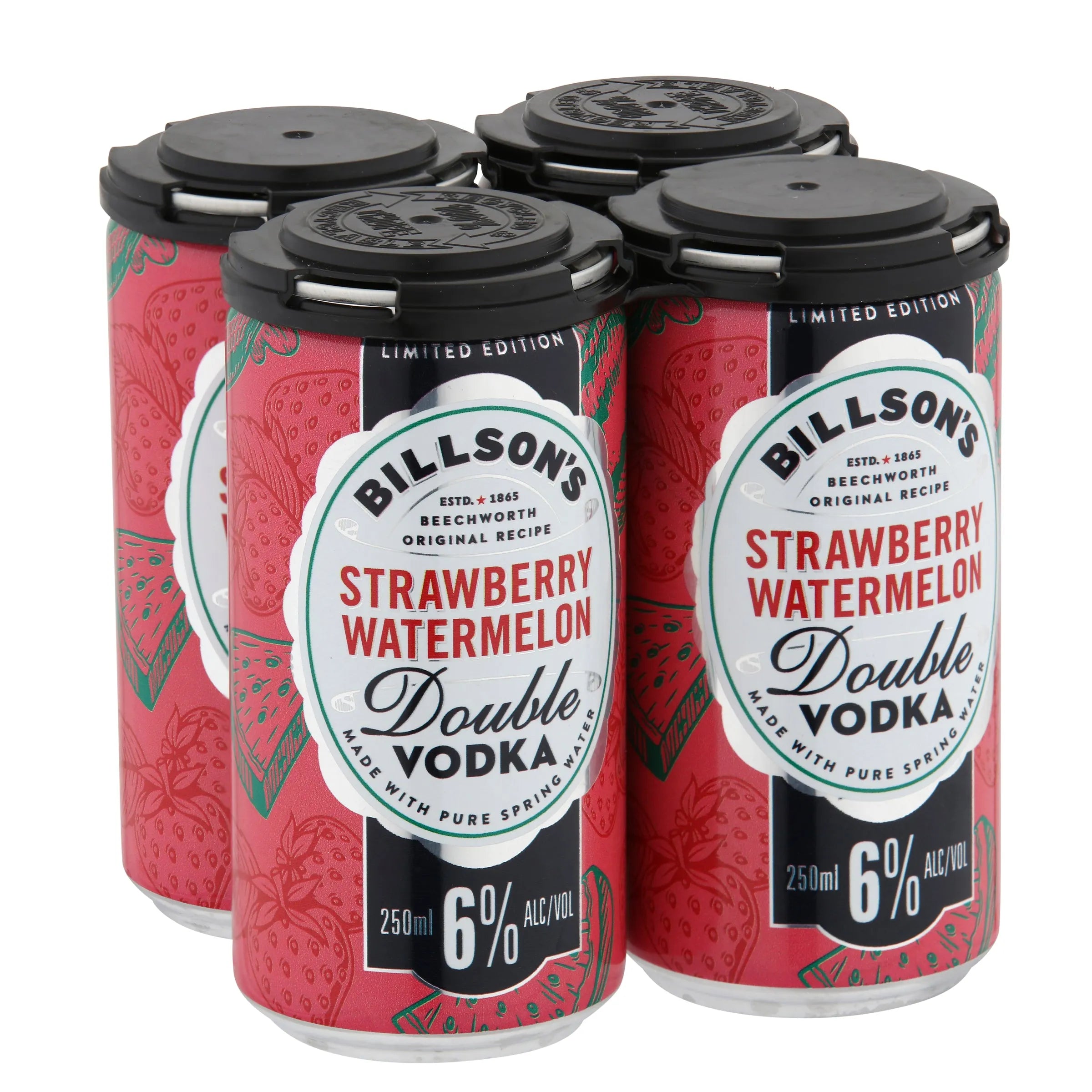 Billson's Vodka Strawberry & Watermelon 6% Can 250mL - Harry's Liquor