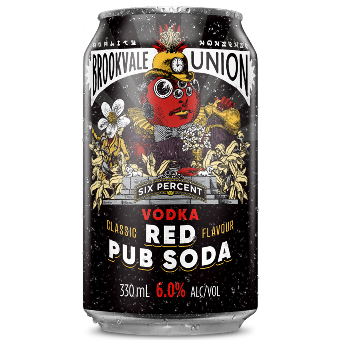 Brookvale Union Vodka Red Pub Soda 6% Can 330mL