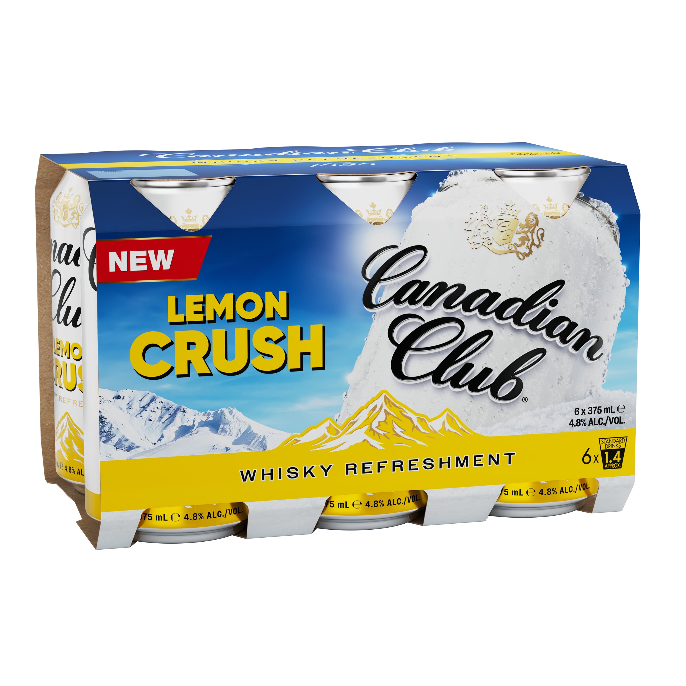 Canadian Club Whisky & Lemon Crush Can 375mL