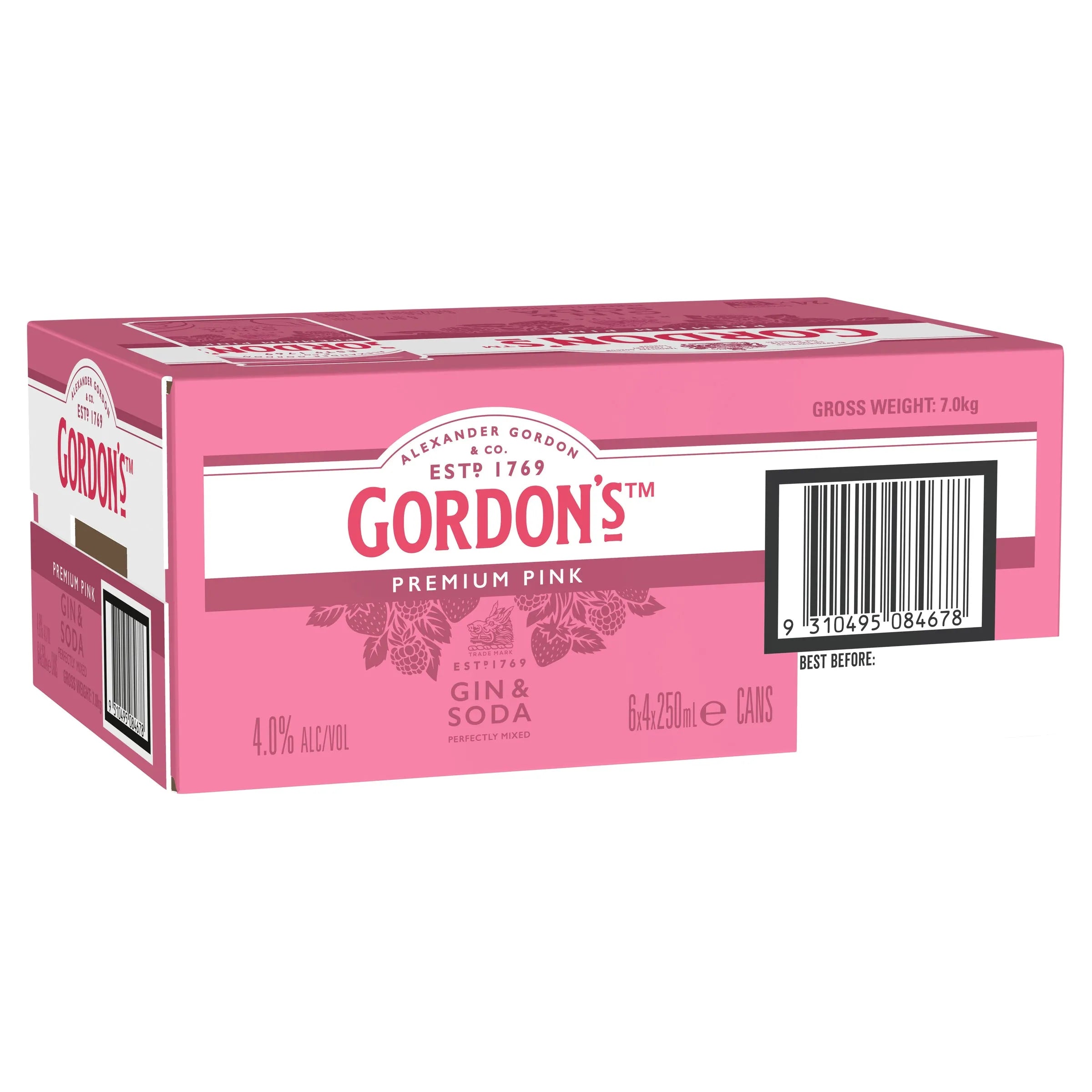 Gordon's Pink Gin & Soda Can 250mL - Harry's Liquor