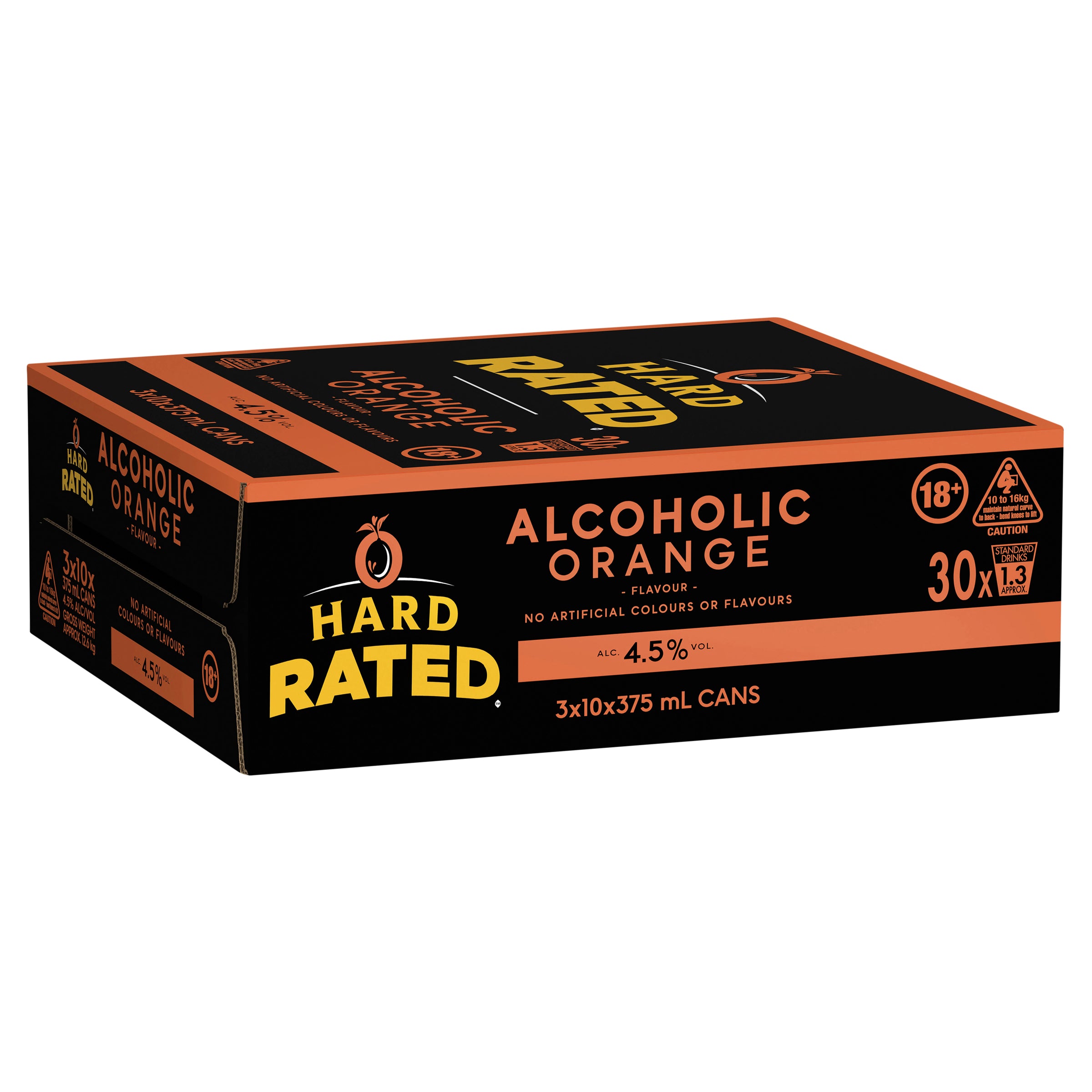 Hard Rated Orange 10 Pack Can 375mL