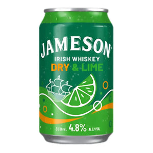 Jameson Irish Whiskey & Dry Lime 4.8% Can 330mL - Harry's Liquor