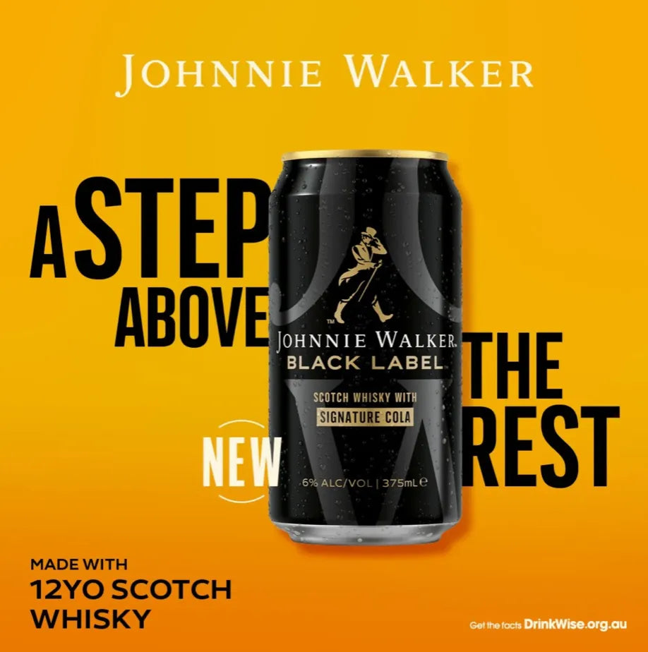 Johnnie Walker Black Label & Signature Cola 6% Can 375mL - Harry's Liquor