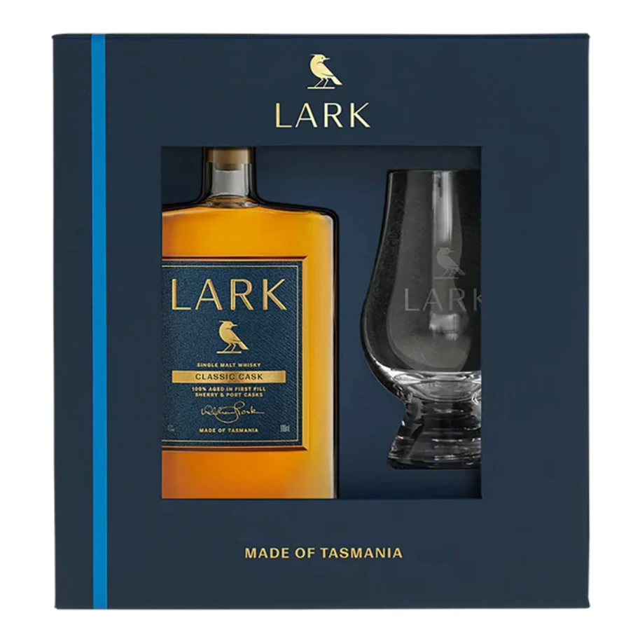Lark Classic Cask Single Malt Australian Whisky & Glencairn Glass Gift Pack 100mL - Harry's Liquor