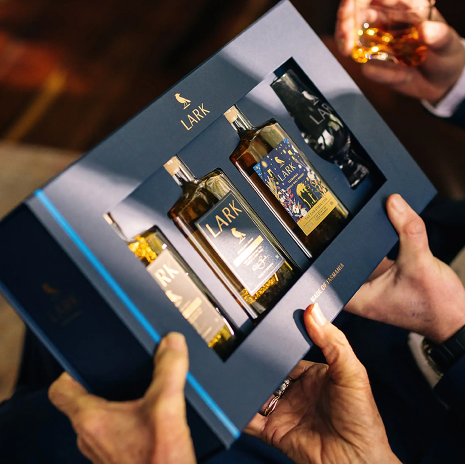 Lark The Christmas Cask Festive Flight Tasting Pack & Glencairn Glass 3 x 100mL - Harry's Liquor