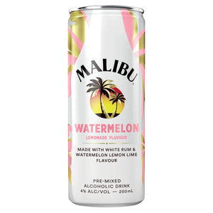 Malibu Rum & Watermelon Lemonade Can 250mL - Harry's Liquor