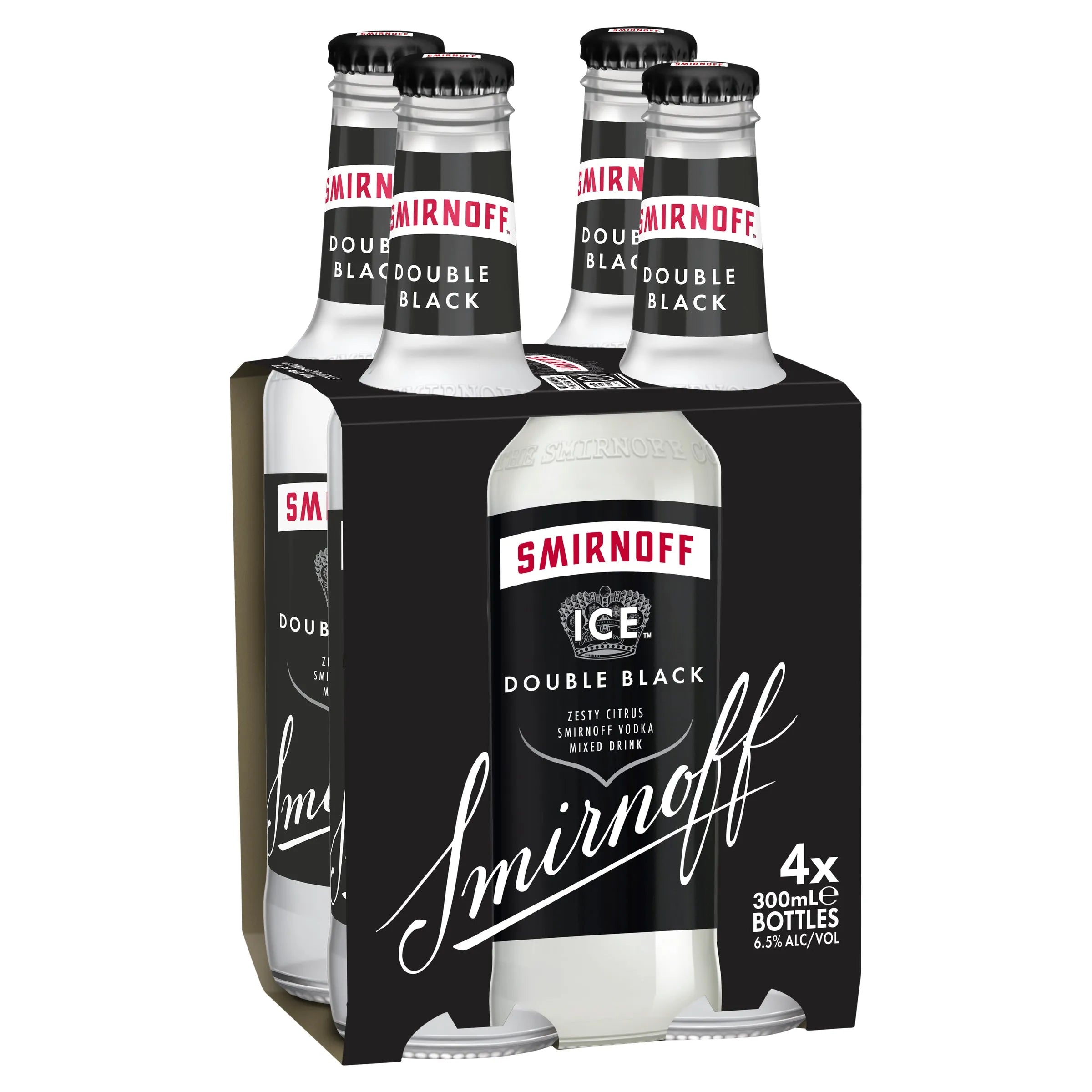 Smirnoff Ice Double Black 6.5% Bottle 300mL - Harry's Liquor